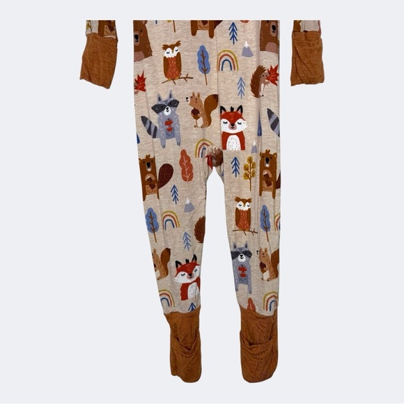 Little Sleepies Limited Edition Woodland Friends Zippy Bamboo Footie Unisex - Picture 10 of 12